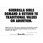 Guerrilla Girls Traditional Values shelf print